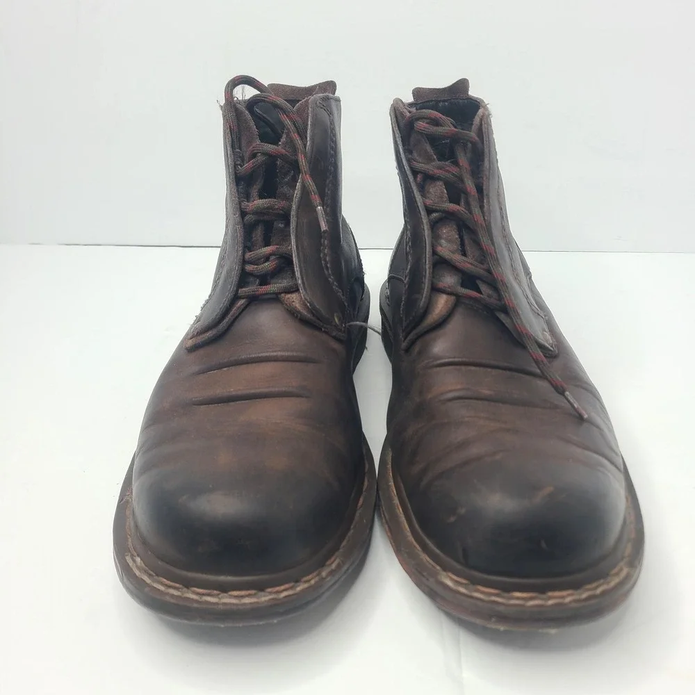 Dr. Martens 11539 Brown Leather Combat Boots Y2K Grunge Workwear US 11 00s